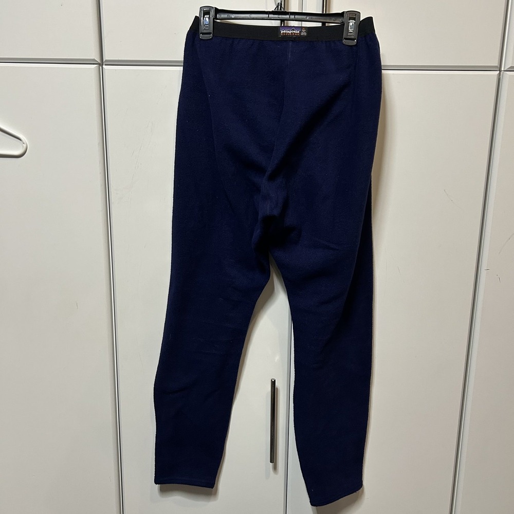 Patagonia Capilene Fleece Pants Womens XL Navy Blue Base Layer Made in USA